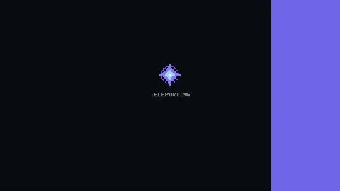 Frame 3: the wipe slides away and reveals the Teleporting logo