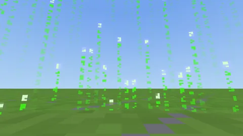 The Matrix look: falling green code
