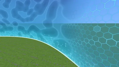 The Royale Storm look: a hexagon shield near the camera that turns into a swirling blue storm further away