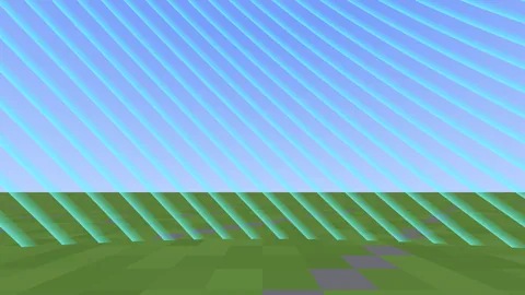 The Stripes look: diagonal light-blue stripes